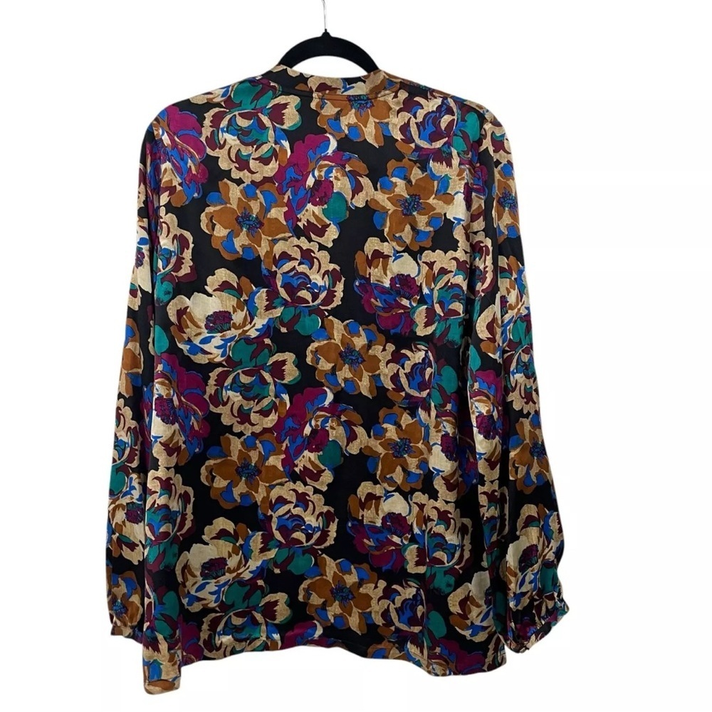 WORTH New York Floral Silk Blouse Size 10 - Picture 2 of 10
